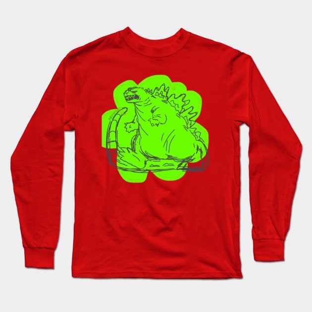 Scribble Zilla Long Sleeve T-Shirt by AlligatorCheese market 